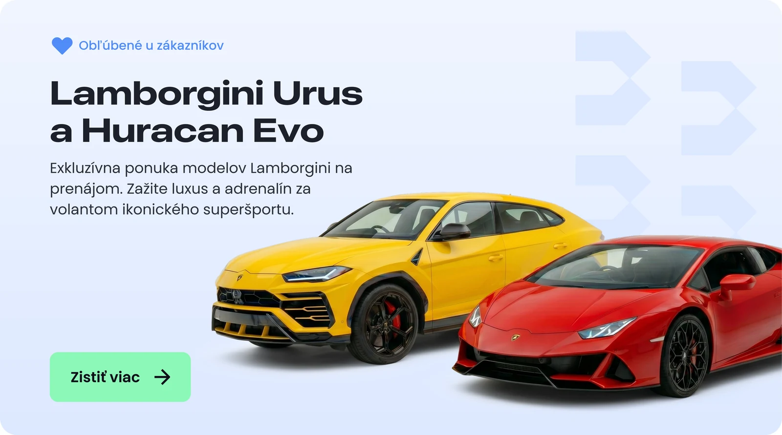 Lamborghini Urus a Huracan Evo banner