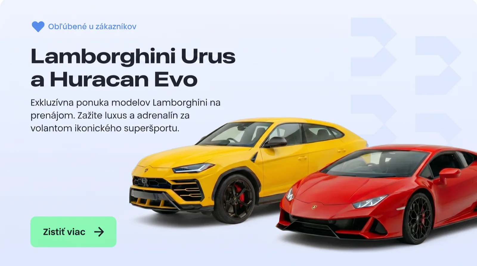 Lamborghini Urus a Huracan Evo banner